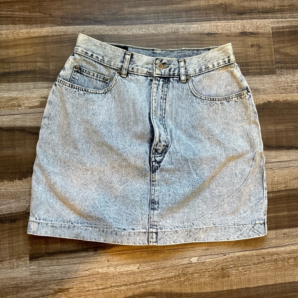 NWT Vintage Chiori Acid Wash Denim Skort